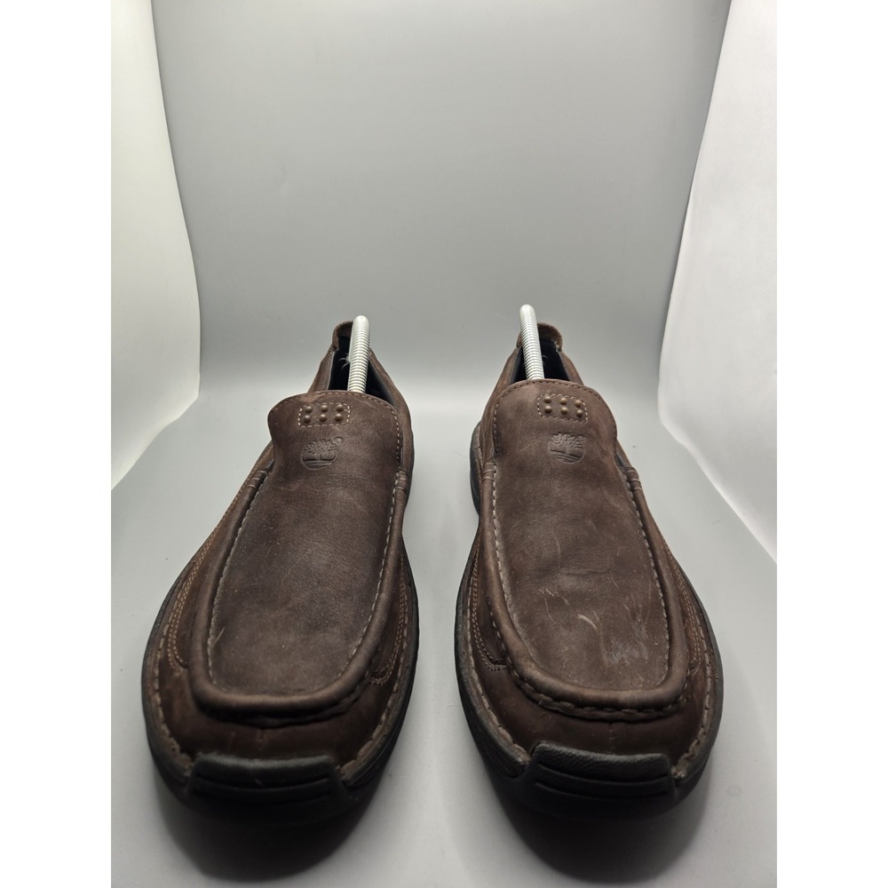 Timberland Men's 8.5 M Brown Leather Slip On Loafers Moc Toe Driving Shoes 79509 - Picture 9 of 9